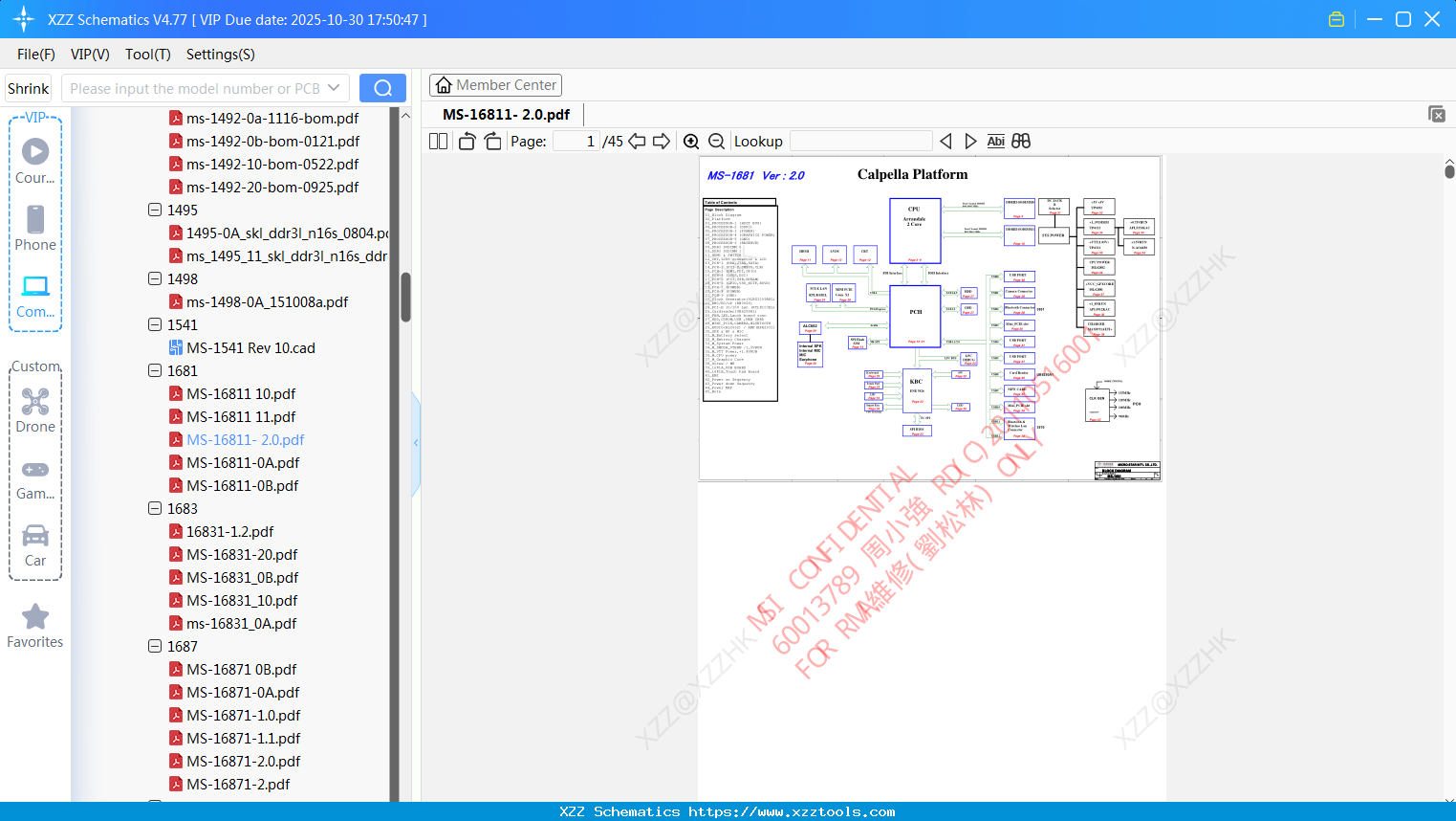Laptop MSI MS-16811- 2.0